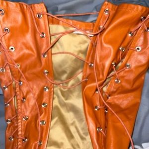 Orange corset top